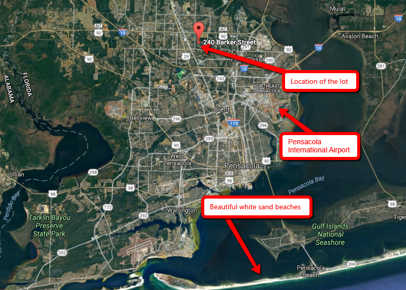 Location of Lot In Pensacola
