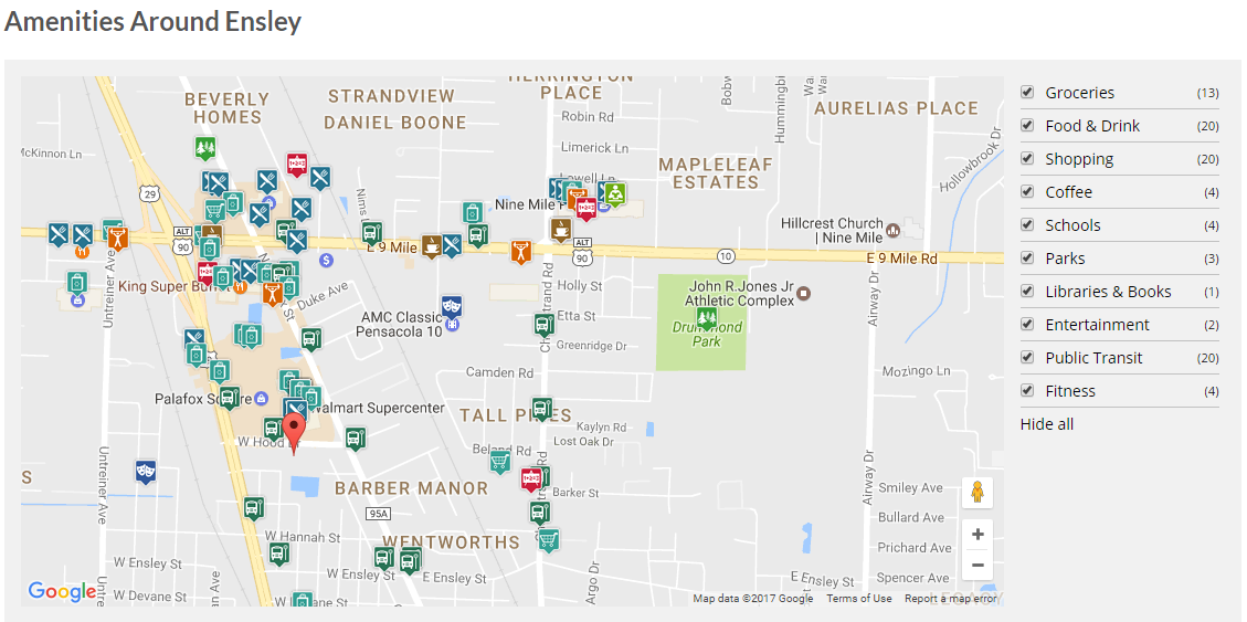 There are a ton of amenities in the Ensley neighborhood where this lot is located