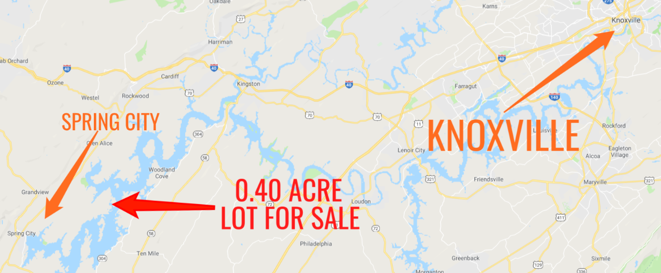 Lot In Relation To Spring City and Knoxville
